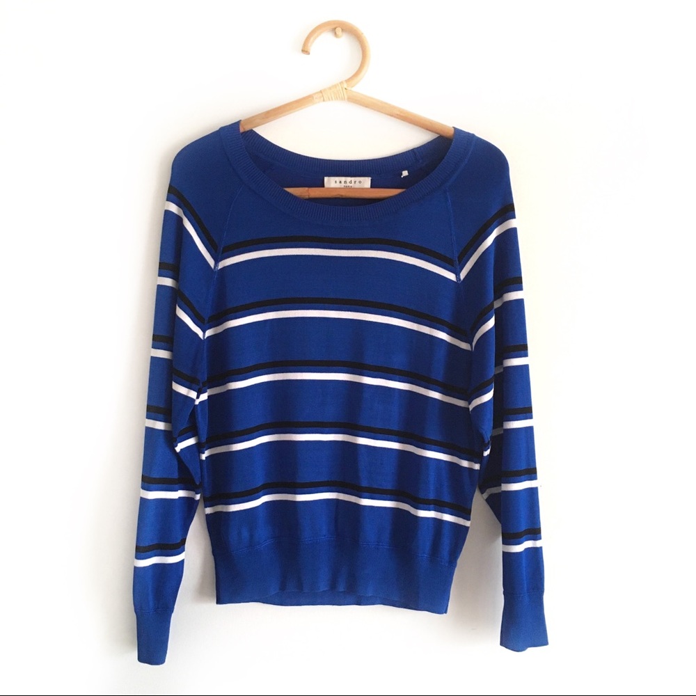 Sandro Sigrid Striped Knit Sweater